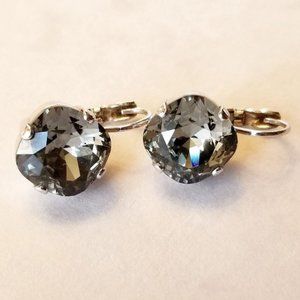 Sabika Black Diamond Golf Earrings